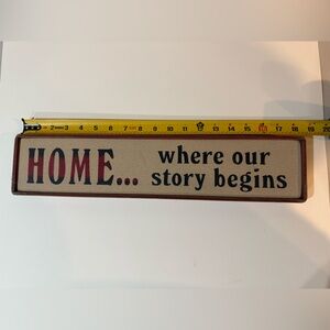 Decorative Home Sign - Cream and Black